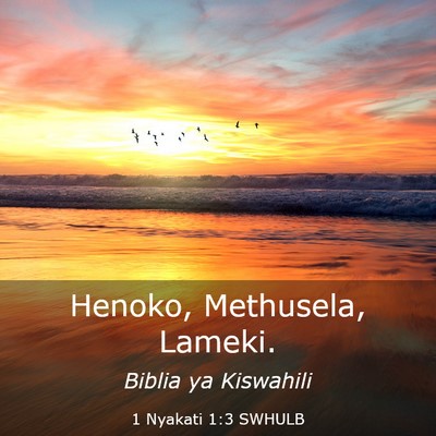 Picture 03 - 1 Nyakati 1:3 SWHULB - Henoko, Methusela, - Bible Verse Picture