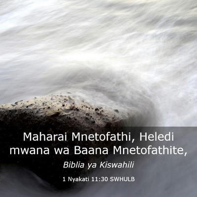 Picture 03 - 1 Nyakati 11:30 SWHULB - Maharai Mnetofathi, Heledi mwana wa Baana - Bible Verse Picture