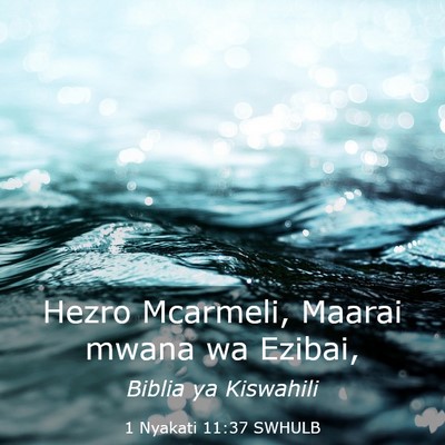 Picture 03 - 1 Nyakati 11:37 SWHULB - Hezro Mcarmeli, Maarai mwana wa - Bible Verse Picture