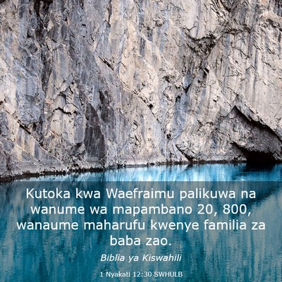 Picture 03 - 1 Nyakati 12:30 SWHULB - Kutoka kwa Waefraimu palikuwa na wanume wa - Bible Verse Picture