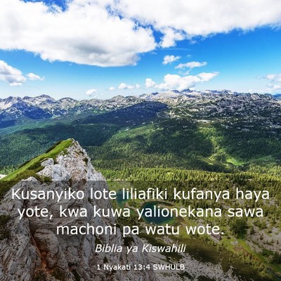 Picture 03 - 1 Nyakati 13:4 SWHULB - Kusanyiko lote liliafiki kufanya haya yote, kwa - Bible Verse Picture