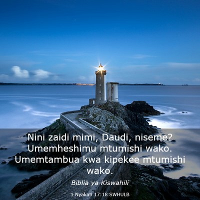 Picture 03 - 1 Nyakati 17:18 SWHULB - Nini zaidi mimi, Daudi, niseme? Umemheshimu - Bible Verse Picture