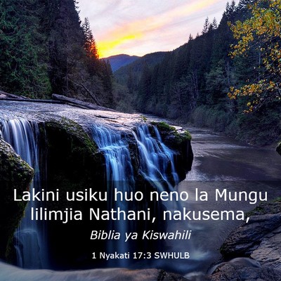 Picture 03 - 1 Nyakati 17:3 SWHULB - Lakini usiku huo neno la Mungu lilimjia Nathani, - Bible Verse Picture