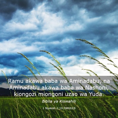 Picture 03 - 1 Nyakati 2:10 SWHULB - Ramu akawa baba wa Aminadabu, na Aminadabu akawa - Bible Verse Picture
