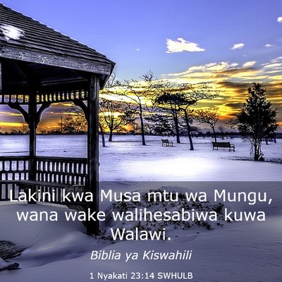 Picture 03 - 1 Nyakati 23:14 SWHULB - Lakini kwa Musa mtu wa Mungu, wana wake - Bible Verse Picture