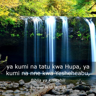 Picture 03 - 1 Nyakati 24:13 SWHULB - ya kumi na tatu kwa Hupa, ya kumi na nne kwa - Bible Verse Picture