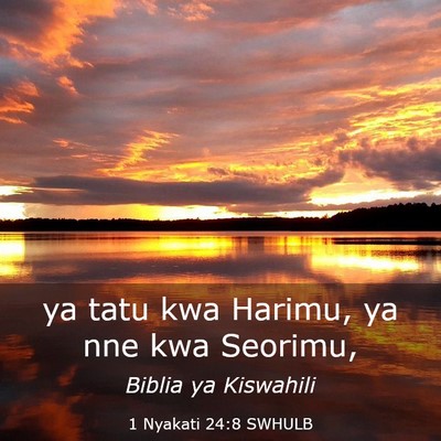 Picture 03 - 1 Nyakati 24:8 SWHULB - ya tatu kwa Harimu, ya nne kwa - Bible Verse Picture