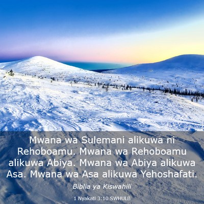 Picture 03 - 1 Nyakati 3:10 SWHULB - Mwana wa Sulemani alikuwa ni Rehoboamu. Mwana wa - Bible Verse Picture