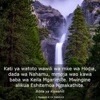 Picture 03 - 1 Nyakati 4:19 SWHULB - Kati ya watoto wawili wa mke wa Hodia, dada wa - Bible Verse Picture