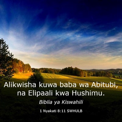Picture 03 - 1 Nyakati 8:11 SWHULB - Alikwisha kuwa baba wa Abitubi, na Elipaali kwa - Bible Verse Picture