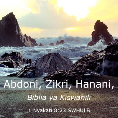 Picture 03 - 1 Nyakati 8:23 SWHULB - Abdoni, Zikri, - Bible Verse Picture
