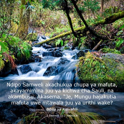 Picture 03 - 1 Samweli 10:1 SWHULB - Ndipo Samweli akachukua chupa ya mafuta, - Bible Verse Picture