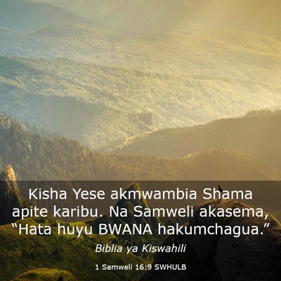 Picture 03 - 1 Samweli 16:9 SWHULB - Kisha Yese akmwambia Shama apite karibu. Na - Bible Verse Picture