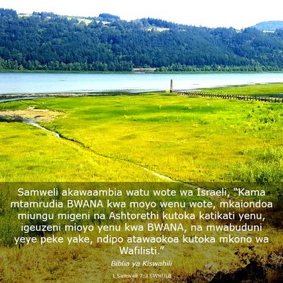 Picture 03 - 1 Samweli 7:3 SWHULB - Samweli akawaambia watu wote wa Israeli, “Kama - Bible Verse Picture