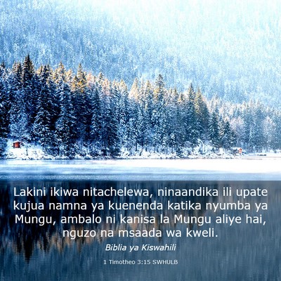 Picture 03 - 1 Timotheo 3:15 SWHULB - Lakini ikiwa nitachelewa, ninaandika ili upate - Bible Verse Picture