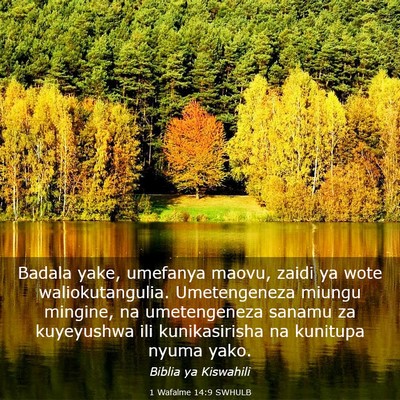 Picture 03 - 1 Wafalme 14:9 SWHULB - Badala yake, umefanya maovu, zaidi ya wote - Bible Verse Picture