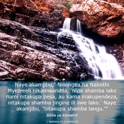 Picture 03 - 1 Wafalme 21:6 SWHULB - Naye akamjibu,” Niliongea na Nabothi Myezreeli - Bible Verse Picture