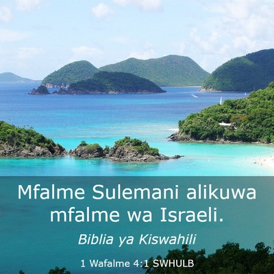 Picture 03 - 1 Wafalme 4:1 SWHULB - Mfalme Sulemani alikuwa mfalme wa - Bible Verse Picture