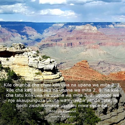 Picture 03 - 1 Wafalme 6:6 SWHULB - Kile chumba cha chini kilikuwa na upana wa mita - Bible Verse Picture