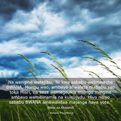Picture 03 - 1 Wafalme 9:9 SWHULB - Na wengine watajibu, 'Ni kwa sababu walimwacha - Bible Verse Picture