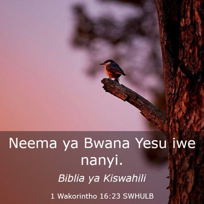 Picture 03 - 1 Wakorintho 16:23 SWHULB - Neema ya Bwana Yesu iwe - Bible Verse Picture