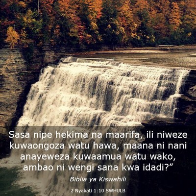 Picture 03 - 2 Nyakati 1:10 SWHULB - Sasa nipe hekima na maarifa, ili niweze - Bible Verse Picture