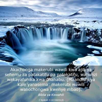 Picture 03 - 2 Nyakati 3:10 SWHULB - Akachonga makerubi wawili kwa ajili ya sehemu za - Bible Verse Picture