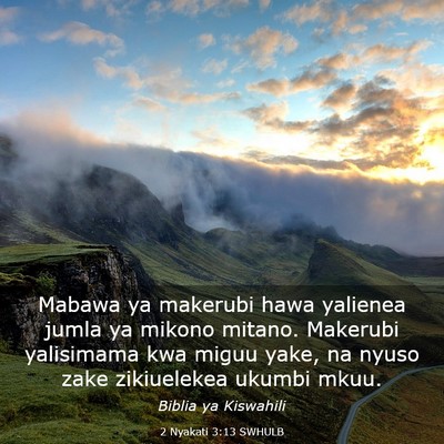 Picture 03 - 2 Nyakati 3:13 SWHULB - Mabawa ya makerubi hawa yalienea jumla ya mikono - Bible Verse Picture