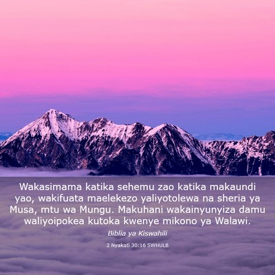 Picture 03 - 2 Nyakati 30:16 SWHULB - Wakasimama katika sehemu zao katika makaundi yao, - Bible Verse Picture