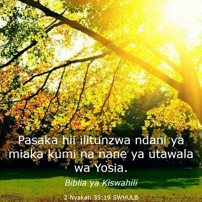 Picture 03 - 2 Nyakati 35:19 SWHULB - Pasaka hii ilitunzwa ndani ya miaka kumi na nane - Bible Verse Picture