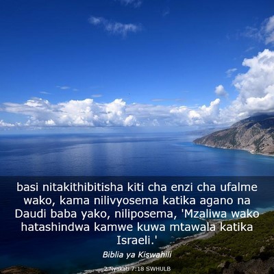 Picture 03 - 2 Nyakati 7:18 SWHULB - basi nitakithibitisha kiti cha enzi cha ufalme - Bible Verse Picture