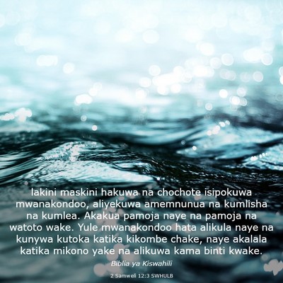 Picture 03 - 2 Samweli 12:3 SWHULB - lakini maskini hakuwa na chochote isipokuwa - Bible Verse Picture