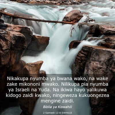 Picture 03 - 2 Samweli 12:8 SWHULB - Nikakupa nyumba ya bwana wako, na wake zake - Bible Verse Picture