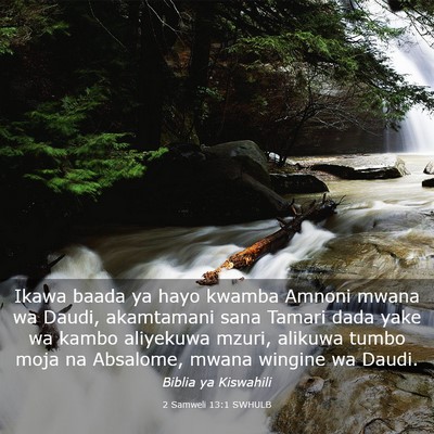 Picture 03 - 2 Samweli 13:1 SWHULB - Ikawa baada ya hayo kwamba Amnoni mwana wa Daudi, - Bible Verse Picture