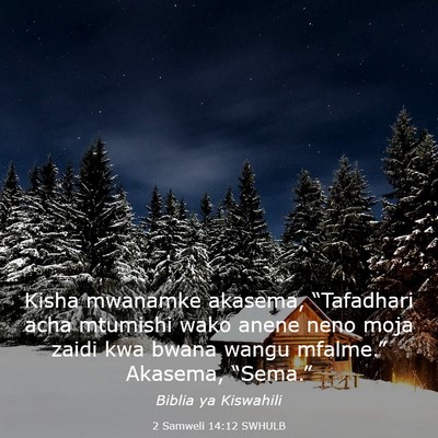 Picture 03 - 2 Samweli 14:12 SWHULB - Kisha mwanamke akasema, “Tafadhari acha - Bible Verse Picture