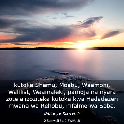 Picture 03 - 2 Samweli 8:12 SWHULB - kutoka Shamu, Moabu, Waamoni, Wafilist, - Bible Verse Picture