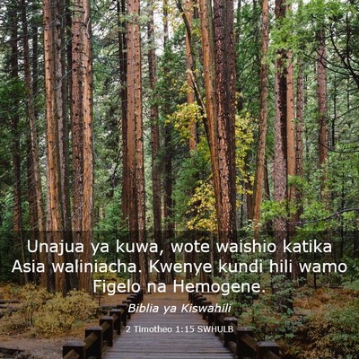 Picture 03 - 2 Timotheo 1:15 SWHULB - Unajua ya kuwa, wote waishio katika Asia - Bible Verse Picture