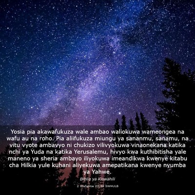 Picture 03 - 2 Wafalme 23:24 SWHULB - Yosia pia akawafukuza wale ambao waliokuwa - Bible Verse Picture