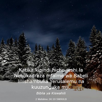 Picture 03 - 2 Wafalme 24:10 SWHULB - Katika kipindi hicho jeshi la Nebukadreza mfalme - Bible Verse Picture