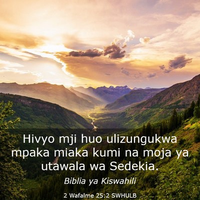 Picture 03 - 2 Wafalme 25:2 SWHULB - Hivyo mji huo ulizungukwa mpaka miaka kumi na - Bible Verse Picture