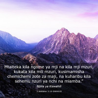 Picture 03 - 2 Wafalme 3:19 SWHULB - Mtaiteka kila ngome ya mji na kila mji mzuri, - Bible Verse Picture