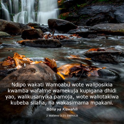 Picture 03 - 2 Wafalme 3:21 SWHULB - Ndipo wakati Wamoabu wote waliposikia kwamba - Bible Verse Picture