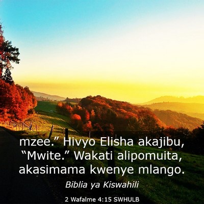 Picture 03 - 2 Wafalme 4:15 SWHULB - mzee.” Hivyo Elisha akajibu, “Mwite.” - Bible Verse Picture