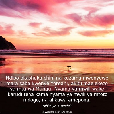 Picture 03 - 2 Wafalme 5:14 SWHULB - Ndipo akashuka chini na kuzama mwenyewe mara saba - Bible Verse Picture