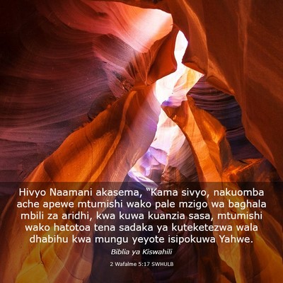 Picture 03 - 2 Wafalme 5:17 SWHULB - Hivyo Naamani akasema, “Kama sivyo, nakuomba - Bible Verse Picture