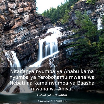 Picture 03 - 2 Wafalme 9:9 SWHULB - Nitaifanya nyumba ya Ahabu kama nyumba ya - Bible Verse Picture