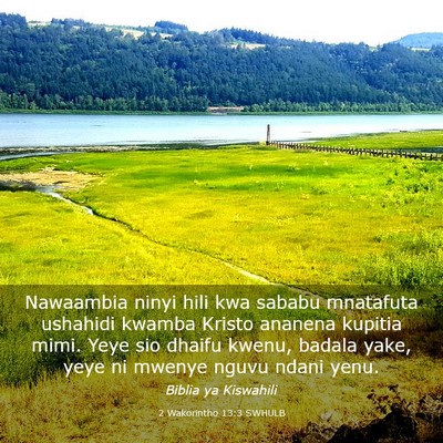 Picture 03 - 2 Wakorintho 13:3 SWHULB - Nawaambia ninyi hili kwa sababu mnatafuta - Bible Verse Picture