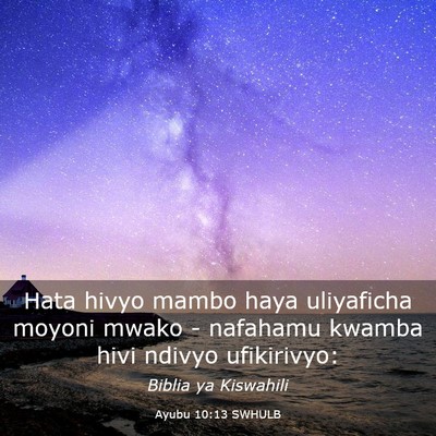 Picture 03 - Ayubu 10:13 SWHULB - Hata hivyo mambo haya uliyaficha moyoni mwako - - Bible Verse Picture