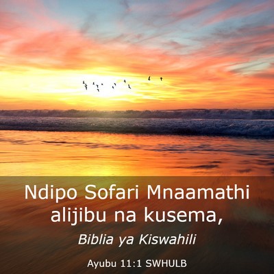 Picture 03 - Ayubu 11:1 SWHULB - Ndipo Sofari Mnaamathi alijibu na - Bible Verse Picture