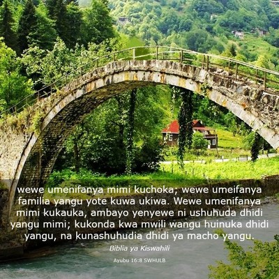 Picture 03 - Ayubu 16:8 SWHULB - wewe umenifanya mimi kuchoka; wewe umeifanya - Bible Verse Picture